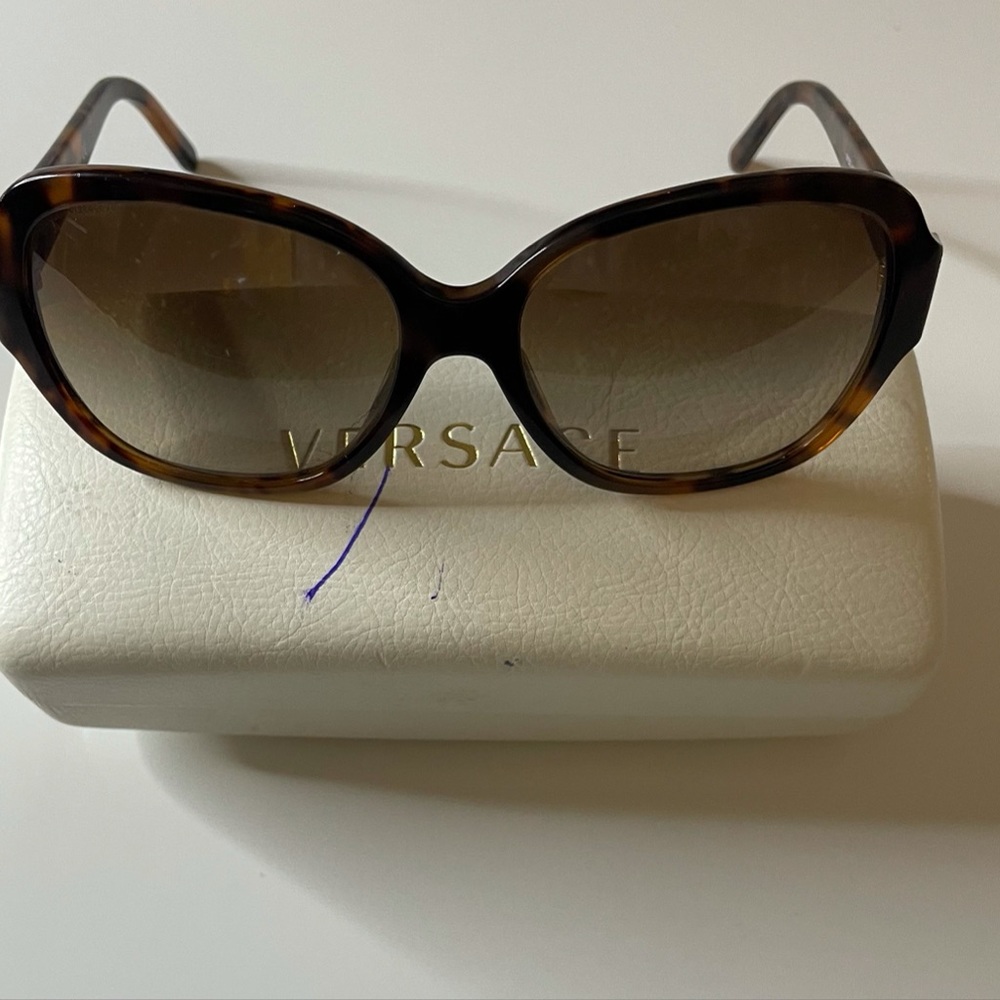 Versace Women's Oversized Sunglasses w/ logo